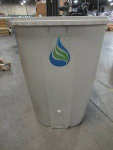 lot 105 image: FreeGarden RAIN 55 Gal. Rain Barrel with Brass Spigot, EWC-10 - Missing Lid.