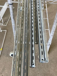 lot 49 image: (1) Commercial Steel Wire Rack, Assorted Shelf Brackets, Etc