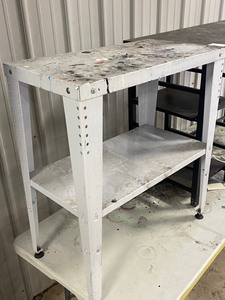 lot 47 image: Crafting Table & Steel Work Tables