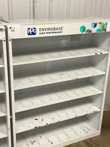 lot 38 image: (2) Envirobase Steel Shop Shelves