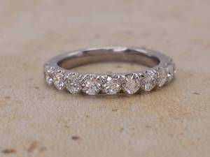 lot 19 image: Classy 34 Carat Diamond Estate Band in 14k White Gold $2175 Retail