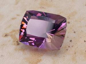 lot 10B image: Immaculate 27.88 Carat Bolivian Ametrine Custom Cut Designed by Arya Akhavan Retail $2500