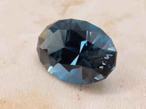 lot 10C image: Breathtaking 18.22 Tahoe Blue Custom Cut Topaz by Robert Strickland $2000 Retail