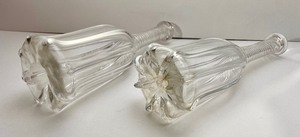 lot 6 image: Pair of Unique Antique Apothecary Glass Bottles