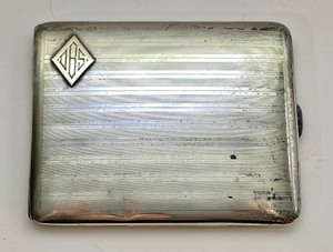 lot 11 image: Antique Sterling Silver Cigarette Money Case