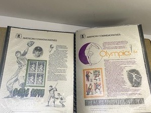 lot 50 image: USPS American Commemorative Collections Stamp Collection Book