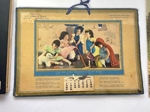 lot 56 image: Vintage lot Books, Advertising, Calendar & Thermometer