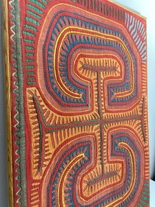 lot 83 image: Vintage Hand Stitched Framed Fabric Art