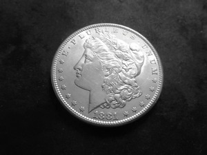 lot 5 image: 1881 S Morgan Silver Dollar