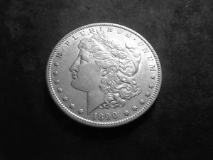 lot 21 image: 1890 S  Morgan Silver Dollar