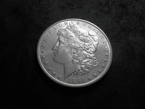 lot 22 image: 1891 S Morgan Silver Dollar