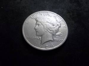 lot 40 image: 1924 S Peace Silver Dollar