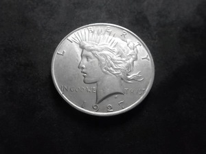 lot 46 image: 1927 D Peace Silver Dollar