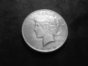 lot 47 image: 1928 S Silver Peace Dollar