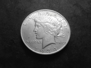 lot 49 image: 1934 D Double Die Silver Peace Dollar