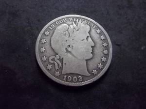 lot 62 image: 1902 Barber Half Dollar