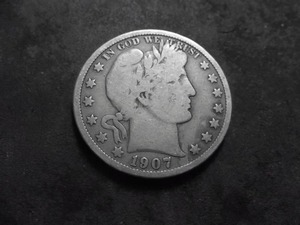 lot 66 image: 1907 Barber Half Dollar