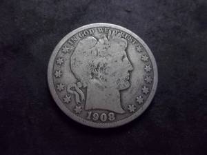 lot 67 image: 1908 Barber Half Dollar