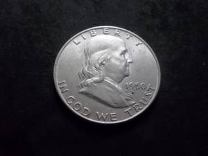 lot 81 image: 1950 D Franklin Half Dollar MS Full Bell