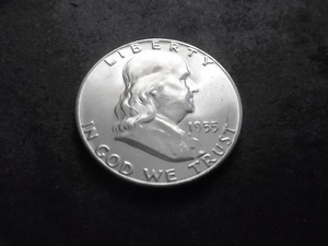 lot 94 image: 1955 Franklin Half Dollar MS Full Bell