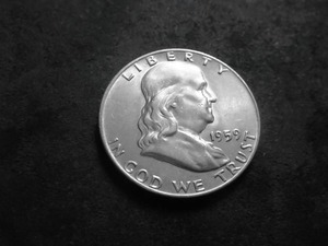 lot 101 image: 1959 D Franklin Half Dollar MS Full Bell