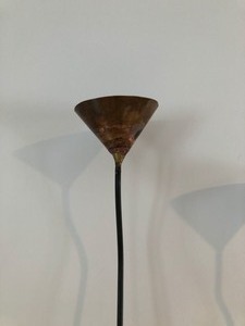 lot 25 image: Copper Wall Hanging Candlestick Holders.