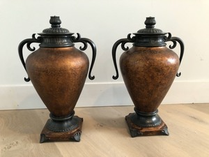 lot 20 image: Two Urn Style Decorative Vases