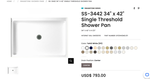 lot 11B image: Swanstone shower base