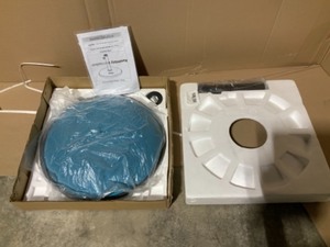 lot 8 image: NOBLE HOUSE Edgar 66 lbs. Concrete Patio Umbrella Base in Teal NOT USED SEE PICS