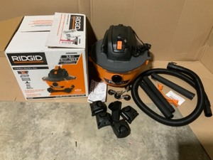 lot 18 image: RIDGID 6 Gal. 3.5-Peak HP NXT WetDry Shop Vacuum with Filter, Hose and Accessories SEE PICS