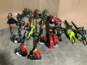 lot 19 image: ASSORTED OUTDOOR RYOBI & HOMELITE OUTDOOR TOOLS SEE PICS