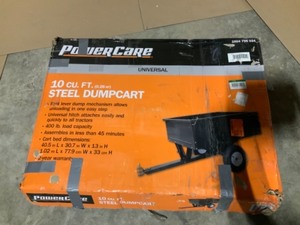 lot 22 image: POWERCARE 10 cu. ft. Lawn Mower Dump Cart with Wheels SEE PICS