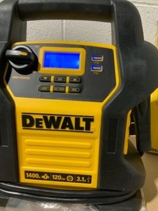 lot 29 image: DEWALT 1400 Peak Amp Jump Starter with Digital Compressor NOT USED TESTED