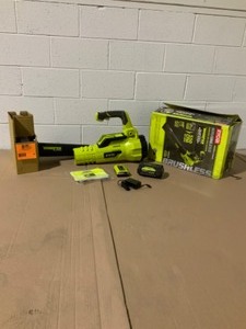 lot 30 image: RYOBI 125 MPH 550 CFM 40-Volt Lithium-Ion Brushless Cordless Jet Fan Leaf Blower - 4.0 Ah Battery and Charger Included NOT USED SEE PICS