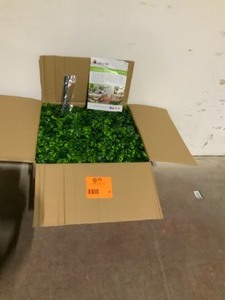 lot 42 image: 4 CASES WITH NATURAE DECOR 20 in. x 20 in. Mix Leaf Foliage IndoorOutdoor Panels (4-Pack) NOT USED SEE PICS