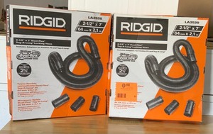 lot 53 image: 2 RIDGID 2-12 in. x 7 ft. Dual-Flex Tug-A-Long Locking Vacuum Hose for RIDGID WetDry Shop Vacuums SEE PICS
