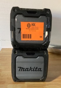 lot 64 image: 2 MAKITA 18-Volt LXT  12-Volt MAX CXT Lithium-Ion Cordless Bluetooth Job Site Speaker (Tool Only) SEE PICS