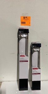 lot 77 image: 2 DELTA AMAYA TOWEL BARS IN BRUSHED NICKEL SIZES- 18 IN. & 24 IN. NOT USED SEE PICS STILL IN UNOPENED ORGINAL PACKAGING