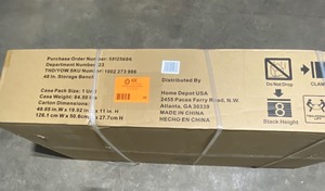 lot 88 image: HUSKY 20 in. H x 48 in. W x 18 in. D Steel Storage Bench NOT USED SEE PICS