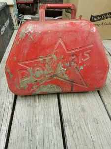 Vintage Polaris Snowmobile Suitecase Gas Tank (Has some paint peeling)