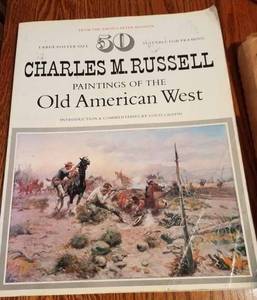 Two Books 1986 Time-Life Books The Gunfighters Leather Cover and Charles M. Russell