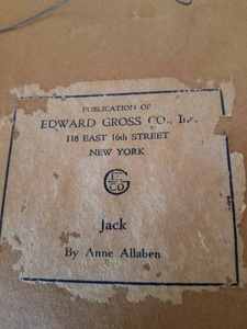 Vintage 8 X 10 Jack and Jill Framed Pictures be Artist Anne Allaben Published by Edward Gross Co., Inc. New York