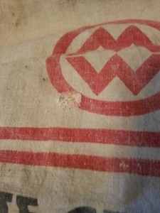 State Certified Hybrid Seed Corn Grown and Processed for Montgomery Ward Cloth Bag