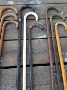 Collection of 9 Wooden Canes