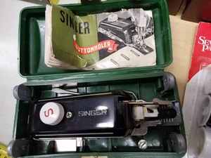 Sewing Accessories Lot Singer Button Holer, Kenmore Button Holer, 4 Wood Drawers from Sewing Machine