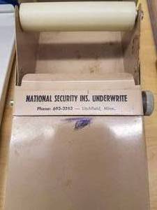 Commercial Aluminum Clipboard (Smaller than 8 X 11), Vintage Roll Paper National Security Underwrite Clipboard