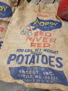 Two-100lb. Sno Boy Burlap Potato Sacks