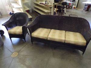 Wicker Couch and Chair
