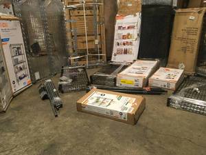ASSORTED PALLET WITH MIXED SHELVINGSTORAGE SEE PICS