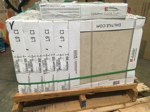 22 CASES OF DALTILE Briton Bone 18 in. x 18 in. Ceramic Floor and Wall Tile (18 sq. ft.  case) SEE PICS